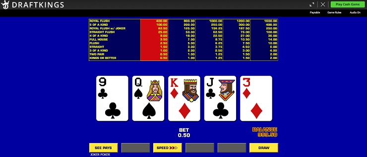 What are the odds of drawing a specific card in Video Poker?