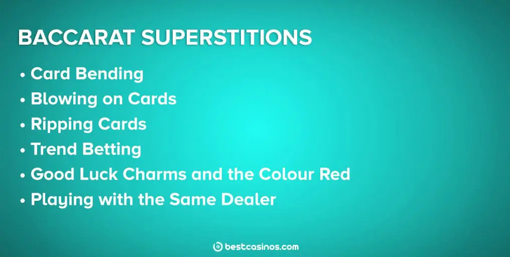 Are there any superstitions related to baccarat?