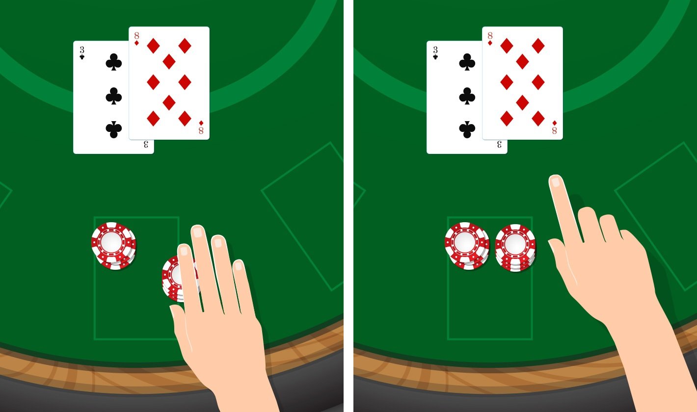 How do you double down in blackjack?