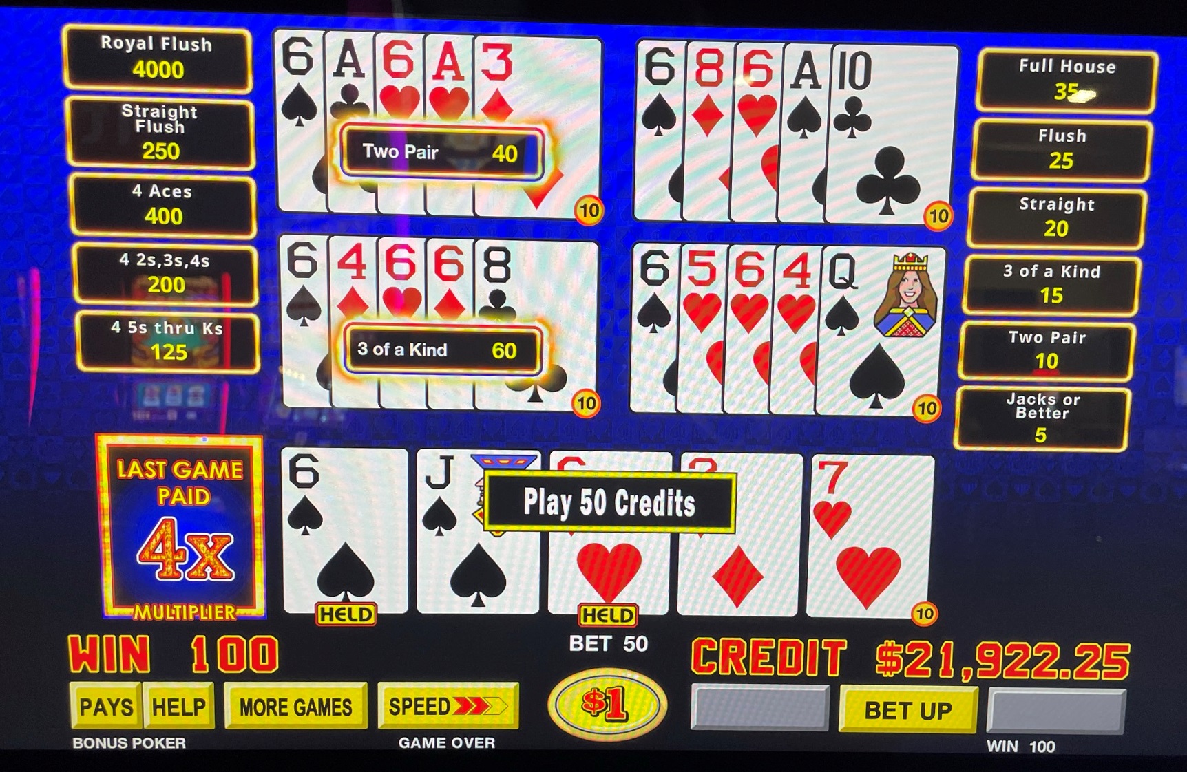 What's the role of luck in Video Poker?