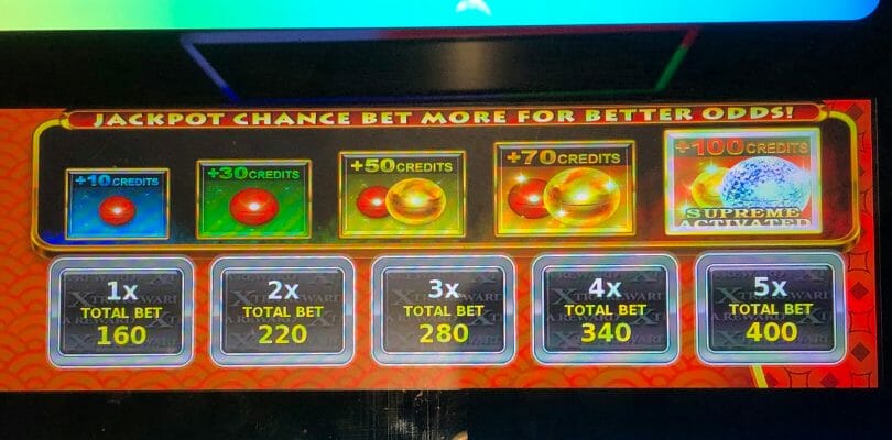 What's the connection between bet size and eligibility for the jackpot?