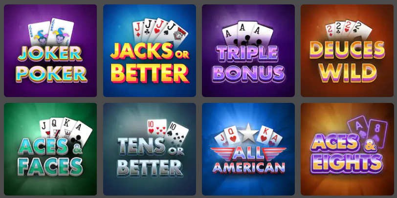 What are the most popular Video Poker variants in online casinos?