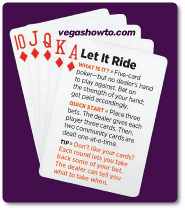 How do you handle winning hands in Let It Ride?