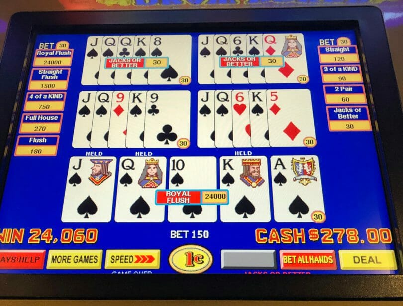 How do I recognize a Video Poker machine with high payouts?